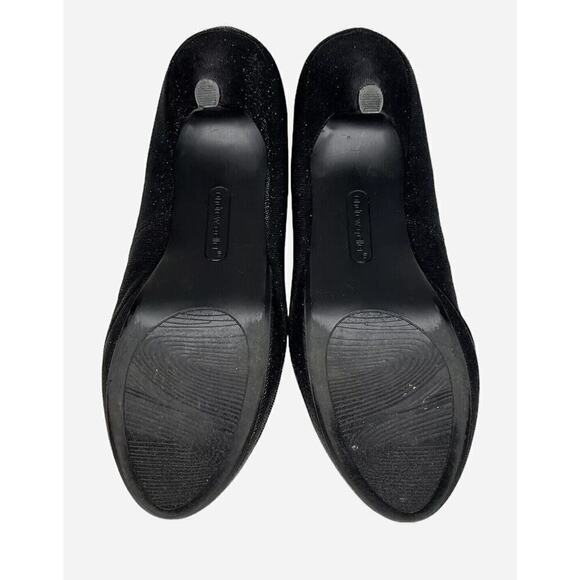 Andrew Geller Black Sparkle Dress Pump Shoes Evening Garey Size 10M - Picture 7 of 11